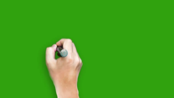 Потребности - написание маркером на зеленом экране — стоковое видео