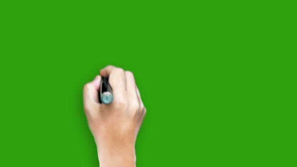 Будущее - написание маркером на зеленом экране — стоковое видео