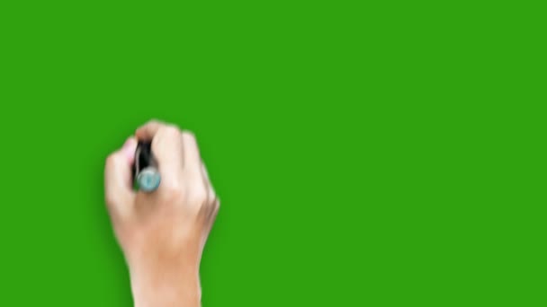 Интернет - написание маркером на зеленом экране — стоковое видео