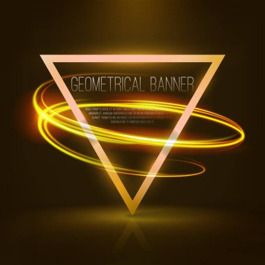 Neon ışıkları ile geometrik afiş 