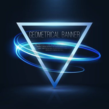 Neon ışıkları ile geometrik afiş 