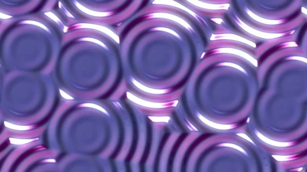 Abstract Glossy Purple Circular Pattern - 3D Illustration