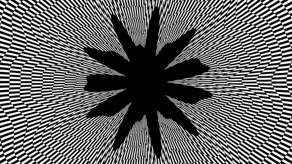 Black and White Radial Checker Illustration