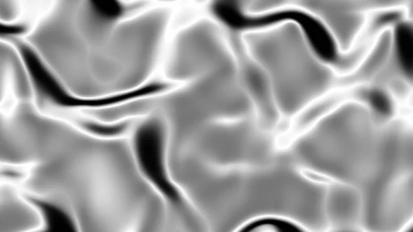 Abstract Deformed Grayscale Glossy Surface - 3D Rendering