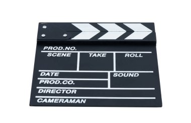 Beyaz bir arka plan üzerinde sinema için Poppers kapalı