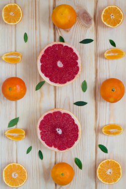 meyve mandarin ve greyfurt blackboard arka plan