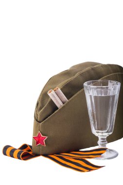 Beyaz arka plan üzerinde zafer günü onur şeylerden ayarla