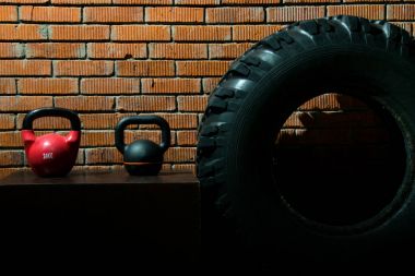 erkek spor teçhizat için bir arka plan olarak crossfit