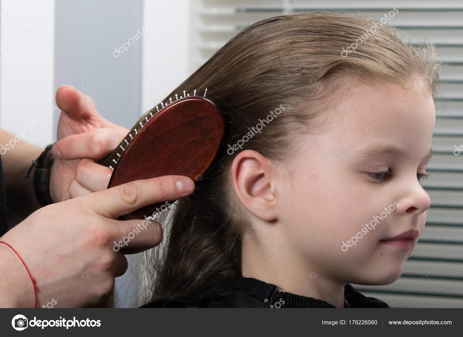 Child Girls Comb Hair Create Hairstyle Stock Photo by © 176226560 Child Girls Comb Hair Create Hairstyle Stock Photo by © 176226560