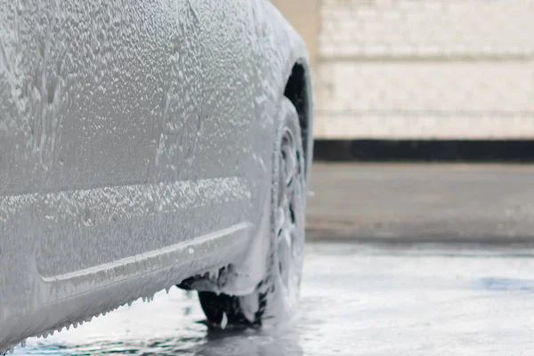 Machine Non Contact Foam Car Wash Close — Stock Photo, Image