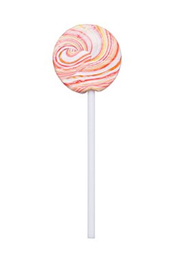 Renkli desenli beyaz arka planda lolipop.