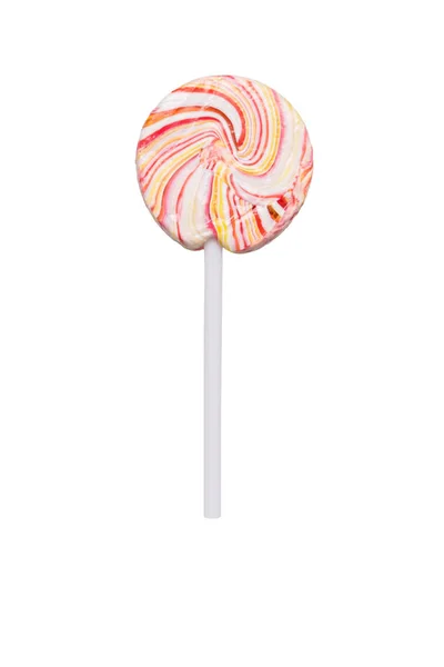 白い棒に丸みを帯びた赤と白のキャンディ — ストック写真