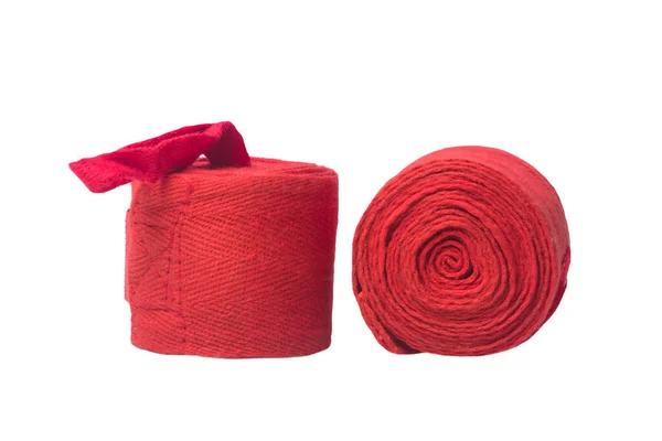 Dos Vendajes Rojos Para Proteger Las Manos Lesiones Artes Marciales — Foto de Stock