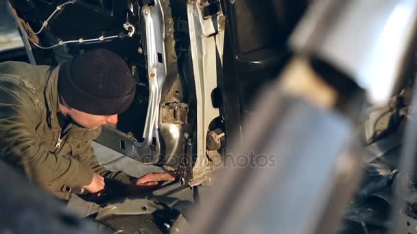 Piezas de repuesto del vagón. Reparación corporal — Vídeos de Stock