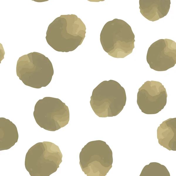Padrão abstrato sem costura escuro amarelo Polka Dots — Vetor de Stock