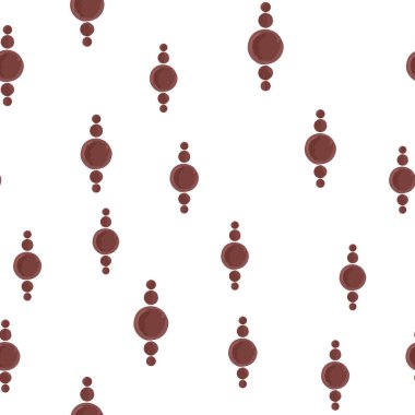 Kahverengi şekillerden yapılmış soyut ve kusursuz desenler. Tasarımın için. Vektör.