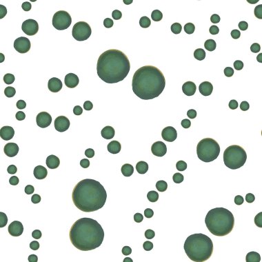 Yeşil noktalardan oluşan soyut, kusursuz desen. Tasarımın için. Vektör.