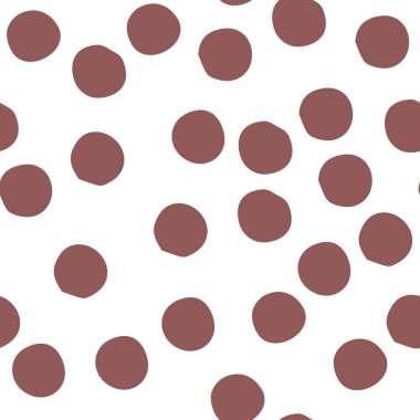 Kahverengi tonlarda aralıksız polka. Vektör. Tasarımın için..