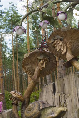 Ryazan, Rusya Federasyonu - 19 Temmuz, 2017: kara kurbağaları ile Çocuk Bahçesi