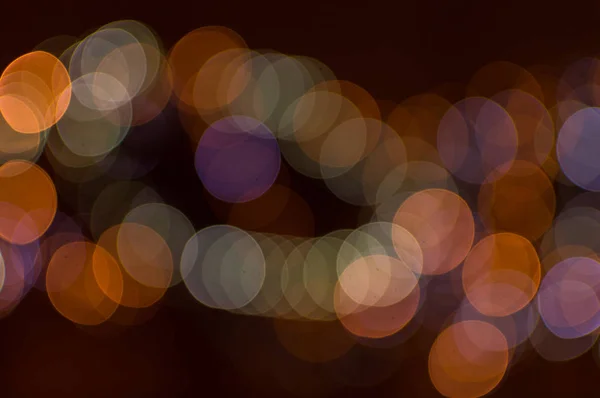 Lampjes op zacht en donkere abstracte bokeh voor achtergrond — Stockfoto