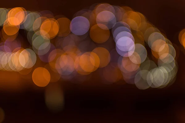 Lampjes op zacht en donkere abstracte bokeh voor achtergrond — Stockfoto