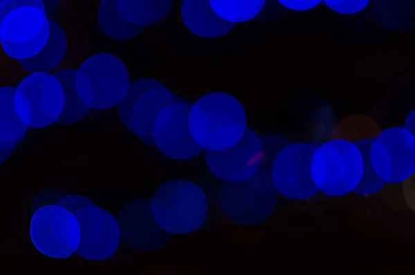 Luzes em azul bokeh abstrato para fundo — Fotografia de Stock