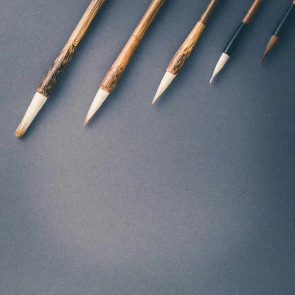 Çin Kaligrafi fırçası geleneksel yazmak için. Kare