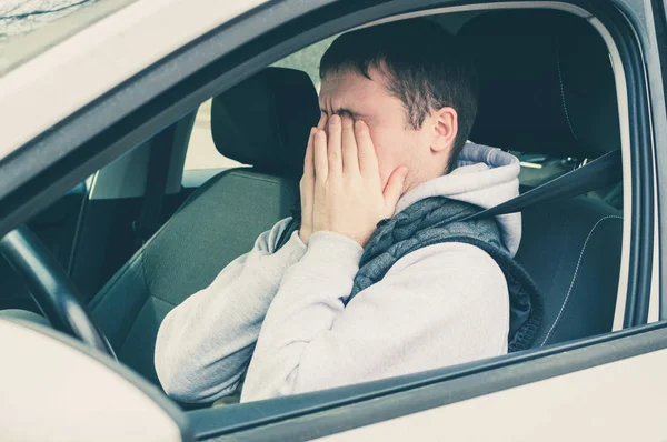 Furious and reckless driver. Danger driving concept — Stock Photo, Image