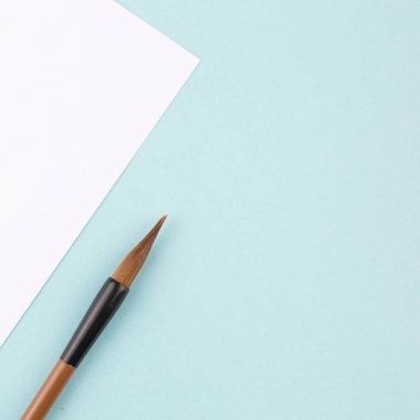 Çin Kaligrafi fırçası geleneksel yazmak için. Kare