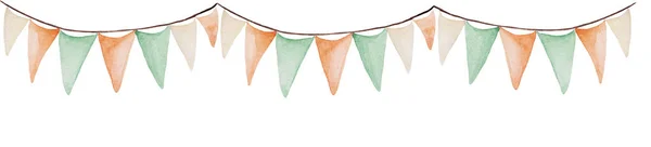 Aquarell Patrick 's Day Banner. Fahnenschmuck. für Design, Druck oder Hintergrund — Stockfoto