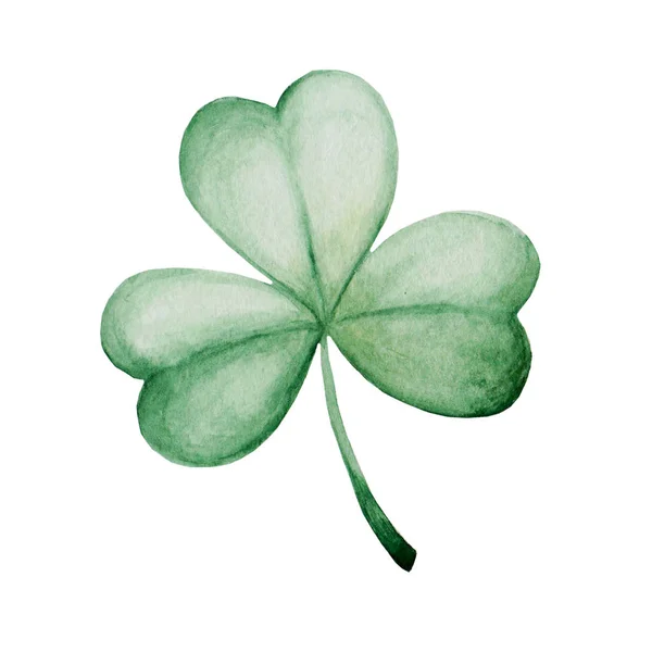 Watercolor Saint Patrick's Day illustration. Clover ornament. For design, print or background — Stock Photo, Image