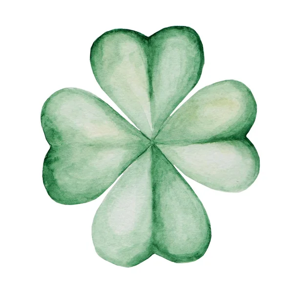 Akvarell-Saint Patrick's Day illustration. Clover prydnad. För design, utskrift eller bakgrund — Stockfoto
