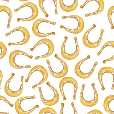 Suluboya at nalı desen. Aziz Patrick günü. Tasarım, yazdırma veya arka plan için