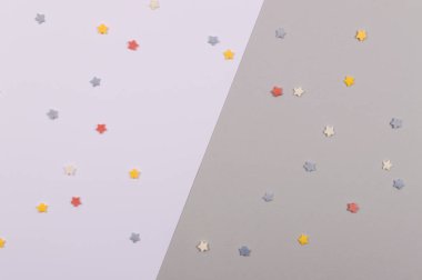 Tatil yıldız gri arka plan üzerinde ile kompozisyon düz kağıt