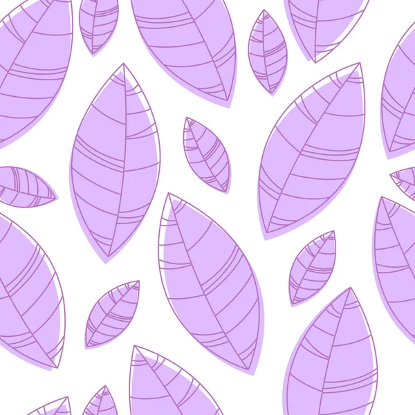 Motif de feuilles ultra violet. Ornement géométrique lumineux. Illustration pour impression, dessin enfant, carte — Image vectorielle