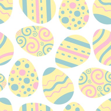 Paskalya yumurtaları desen vektör. Resimde Paskalya için. Geleneği din tatil