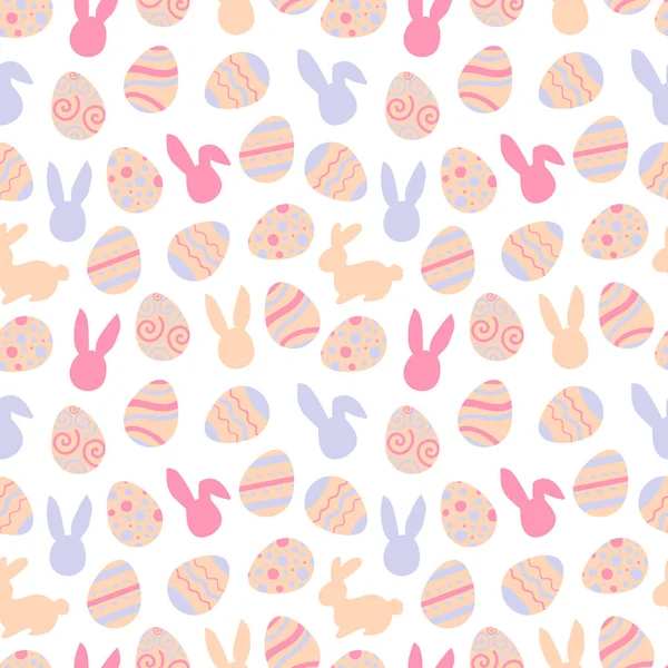 Pink pattern of easter bunny. Egg hunt illustration for flyer, design, scrapbooking, poster, banner, web element — Stock Photo, Image