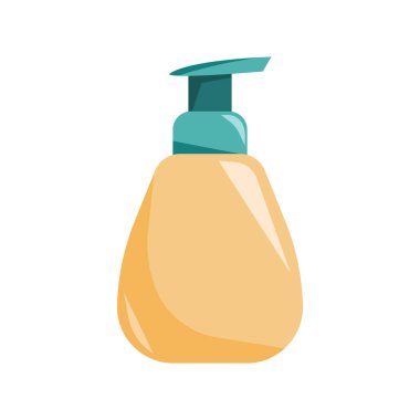 Bir şişe sabun, ellerini yıka. Vektör çizimi. Sağlık hizmetleri, koronavirüsün korunması