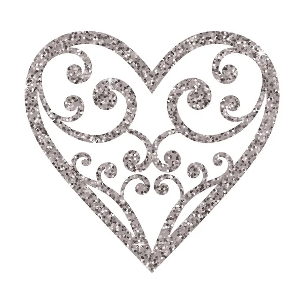 Декоративні блиск день Святого Валентина серця на білому фоні. — стоковий вектор