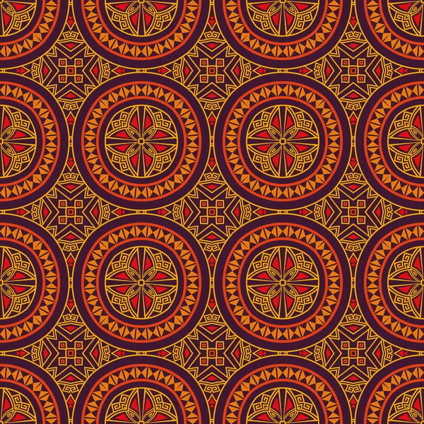 Colorido patrón inconsútil étnica tribal — Archivo Imágenes Vectoriales