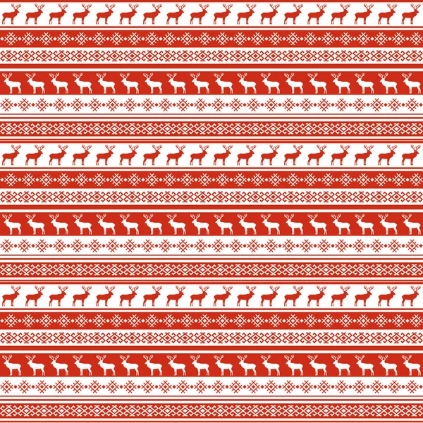 Geyik ile etnik nordic desen. Vektör çizim.