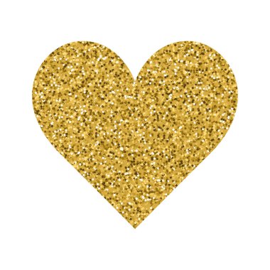 Beyaz bir arka plan üzerinde Glitter Sevgililer günü aşk kalp.