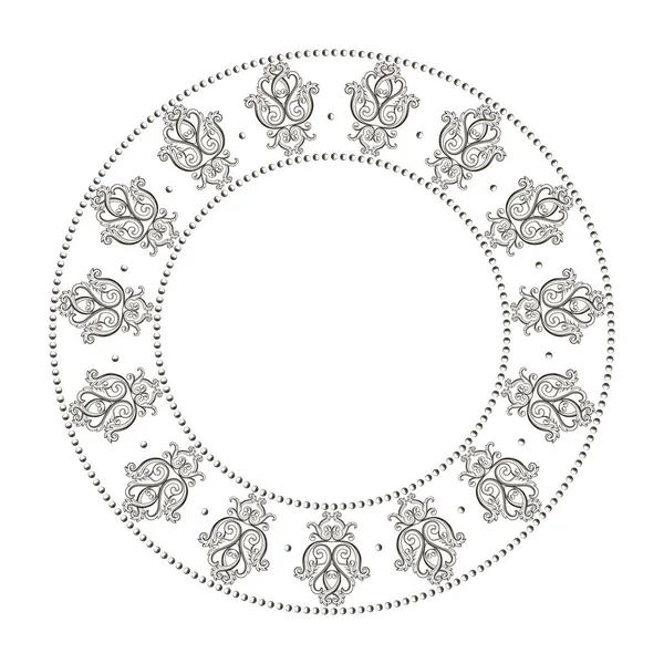 Винтажная круглая рамка. векторная иллюстрация — стоковый вектор