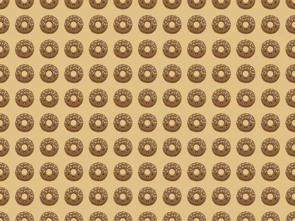 Безшовний візерунок з шоколадними глазурованими пончиками — стокове фото