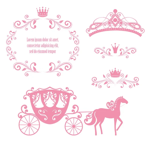 Vintage royalty frame met kroon — Stockvector