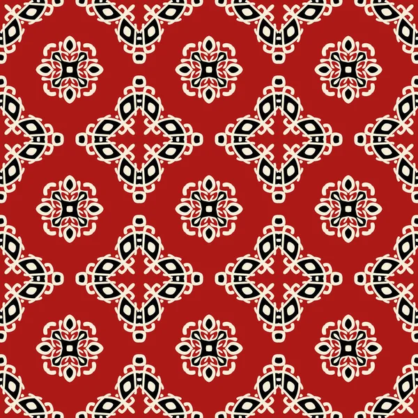 Kırmızı aşiret etnik seamless modeli