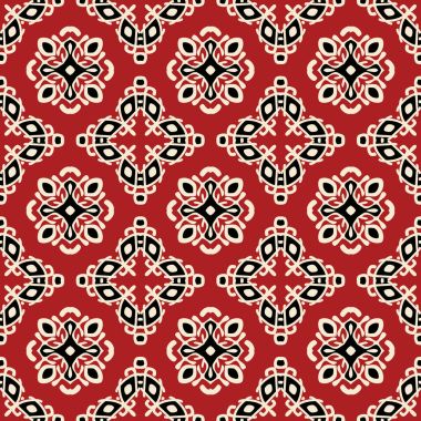Kırmızı aşiret etnik seamless modeli