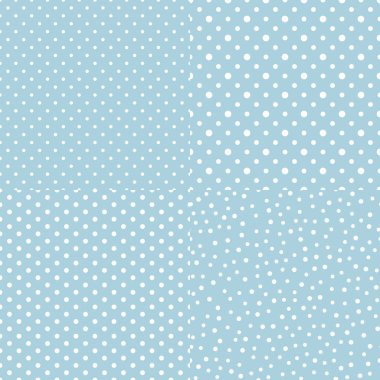 Mavi desen çarpan nokta. Polka dot arka planlar ile koleksiyonu ayarla.