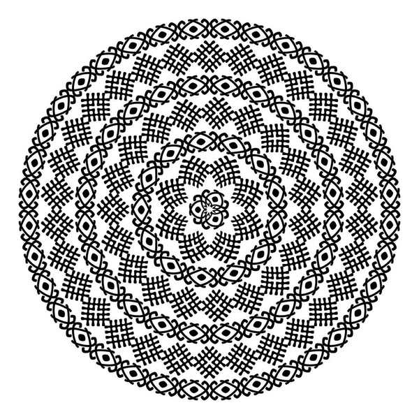 Forma vectorial ornamental redonda aislada en blanco . — Archivo Imágenes Vectoriales