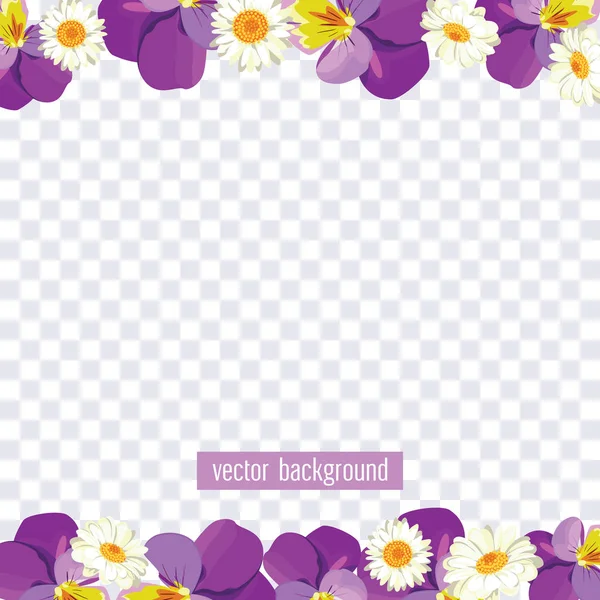 stock vector Floral borders on transparent background. Vector illustration